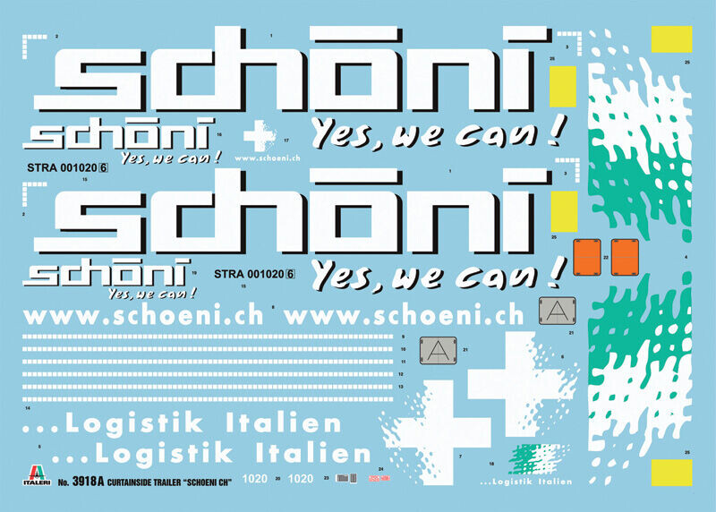 Italeri 3918 Curtainside Trailer ″schoeni.ch″